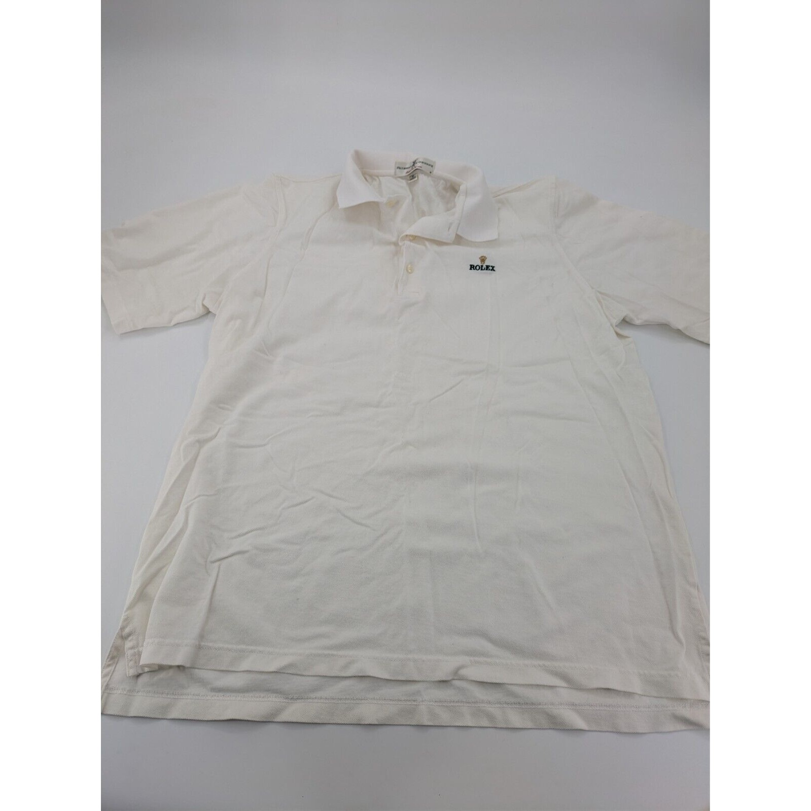 Rare Fairway  Greene Rolex Polo Shirt Mens Xl White Embroidered Golf Shirt